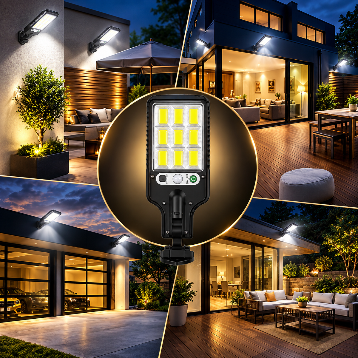 Lámpara Solar LED Exterior 30W